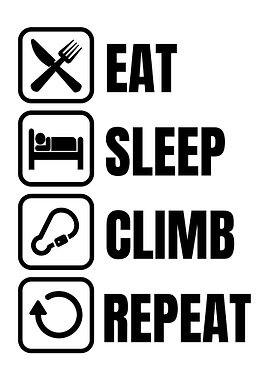 Eat Sleep Climb Repeat Graphic