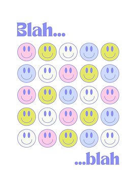 Blah Smiley Face Pattern