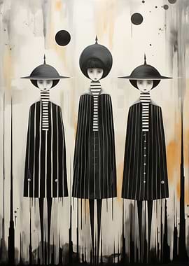 Surreal Figures in Coats