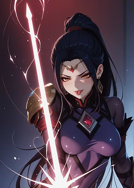 Anime Warrior with Glowing Sword