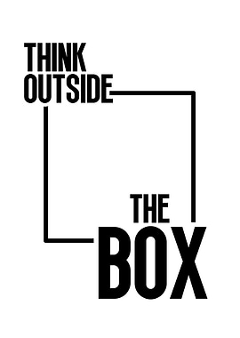 Think Outside the Box Typography Art