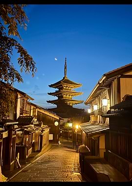 Kyoto Pagoda at Dusk