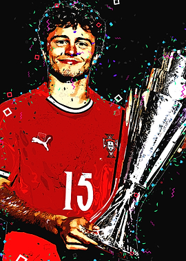 Joao Neves Trophy Celebration Art