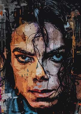 Michael Jackson Portrait Digital Art