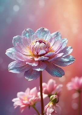 Glittering Dahlia Flower