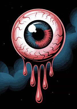 Melting Eyeball Illustration