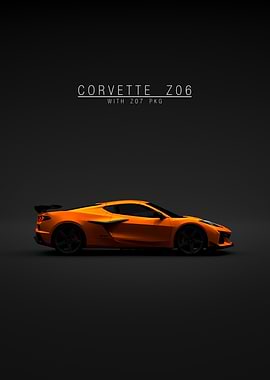 Chevrolet Corvette C8 Z06 Z07 2023 - Orange