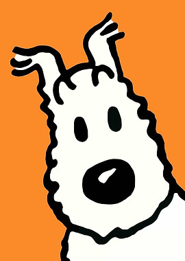 Snowy the Dog Cartoon Illustration