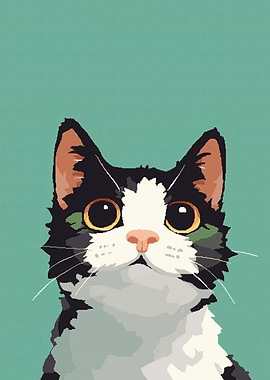 Cute Pixel Art House Cat