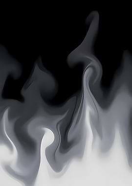 Abstract Smoke Swirls in Black and White