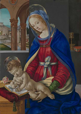 Madonna and Child with Book Painting