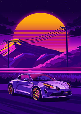 Alpine A110 Retro Synthwave