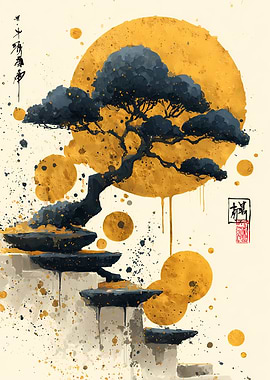 Golden Sun Bonsai Tree