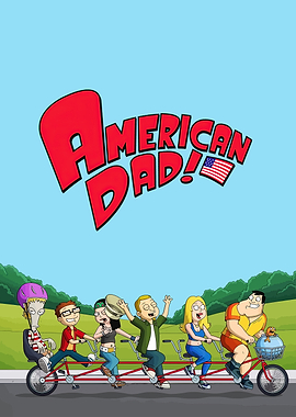 American Dad! Family on Tandem Bike