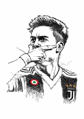 Paulo Dybala Sketch Art