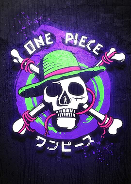 One Piece Neon Skull Jolly Roger