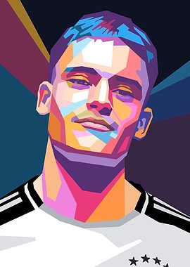 Colorful Portrait of a Soccer Player