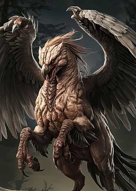 Majestic Griffin in Detailed Digital Art