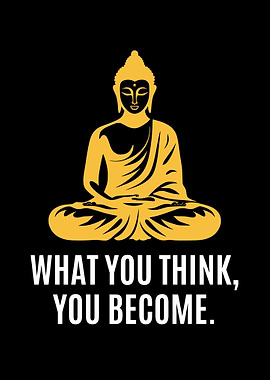 Buddha Wall Art with Inspirational Quote