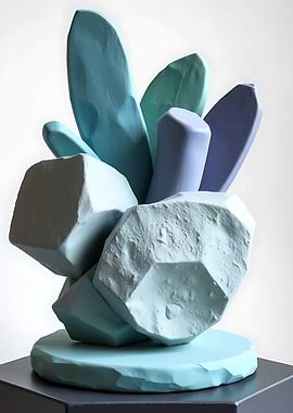 Pastel Crystal Sculpture