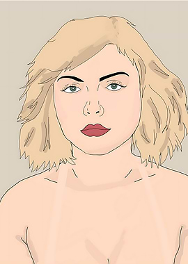 Blondie Portrait Digital Art