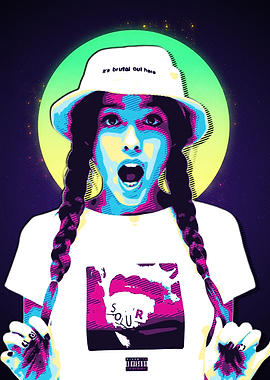 Olivia Rodrigo Pop Art Portrait
