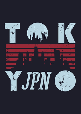 Tokyo Japan Skyline Graphic Art