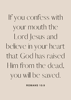 Romans 10:9 Scripture Art