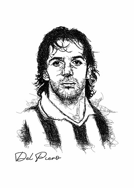 Del Piero Sketch Portrait