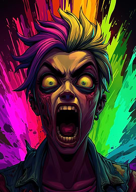 Screaming Zombie Girl