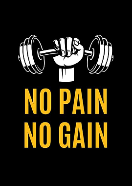 No Pain No Gain Fitness Motivation