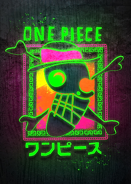 One Piece Neon Jolly Roger