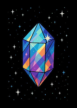 Colorful Crystal in Space