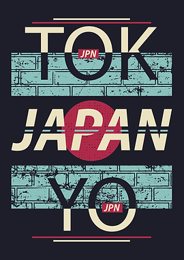 Tokyo Japan Graphic Art
