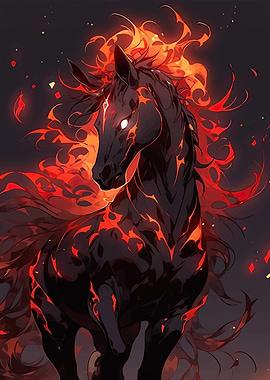 Fiery Horse Digital Art