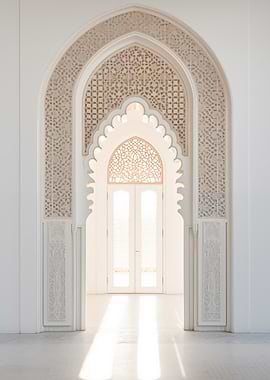 Ornate White Archway