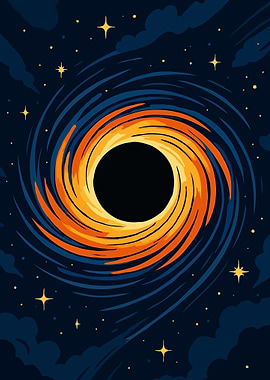 Stylized Black Hole in Space