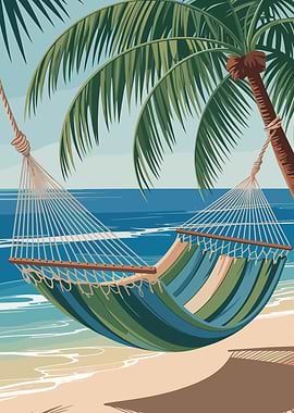Hammock on a Tropical Beach
