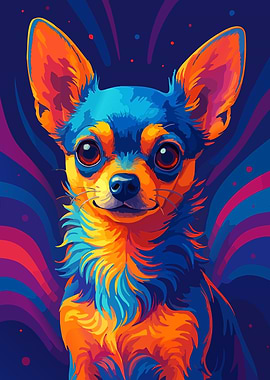 Colorful Chihuahua Portrait