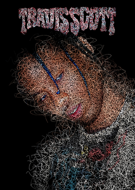 Travis Scott Scribble Portrait