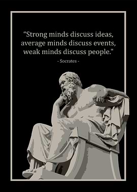 Socrates Quote with Statue Image