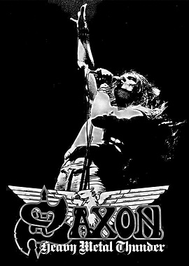 Saxon Heavy Metal Thunder Concert Poster