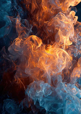 Abstract Fire and Ice Smoke