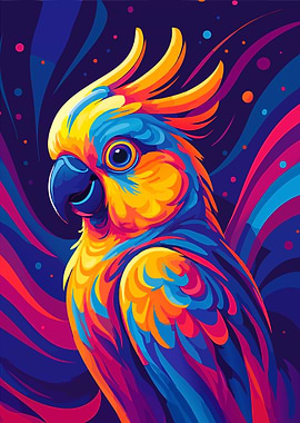 Colorful Cockatoo Portrait