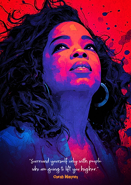 Oprah Winfrey Inspirational Quote Portrait