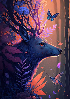Mystical Deer Butterfly