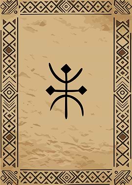 Amazigh Symbol Geometric Border