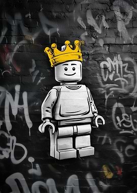 King on Graffiti Wall
