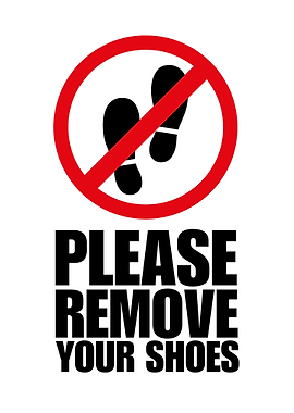 Please Remove Your Shoes Sign