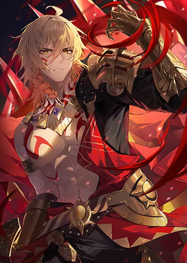 Warrior with Red Markings